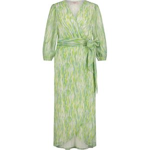 Freebird Blossom Midi Jurken Dames - Kleedje - Rok - Jurk - Groen - Maat L