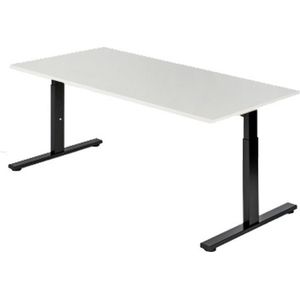 Presto R - Zit Sta Bureau - Electrisch - 65-130 cm-  160x80  -  Wit  -  Zwart frame