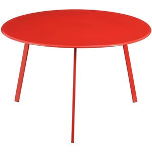 Mica Decorations Seatle Bijzettafel voor Buiten - H38 x Ø58 cm - Metaal - Rood