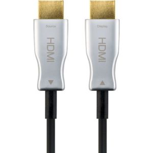 Actieve HDMI 2.0 Kabel - 4K 60Hz - Verguld - 10 meter - Zwart/Zilver