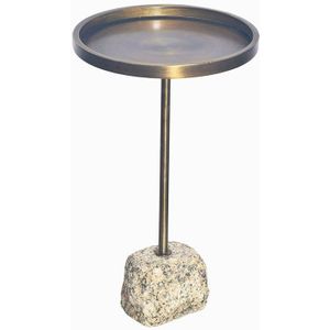 Trayful - Sidetable - Marmer Basis - Antiek Messing - 60cm