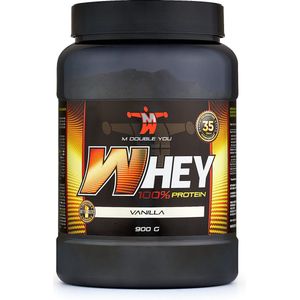 M Double You - 100% Whey Protein (Vanilla - 900 gram) - Eiwitshake - Eiwitpoeder - Eiwitten - Proteine poeder - 36 shakes