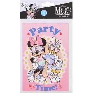 Uitnodigingen Minnie Mouse - Minnie Mouse & Katrien Duck - 5 stuks