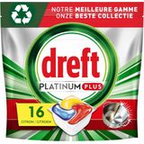 Dreft Vaatwastabletten Platinum Plus All In One Anti-Matt Lemon 16 Stuks