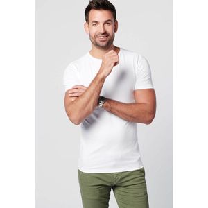 SKOT Fashion T-shirt heren round neck White 2 pack - Wit - Maat XXL