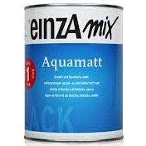 Einza Aquamatt watergedragen lak en grondverf in 1 voor binnen en buiten ral 9001 cremewit 1 liter