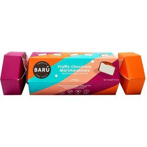 BARÚ - Partycracker Fluffy Chocolate Marshmallows - Assortiment van 6 marshmallows - in mooie geschenkverpakking