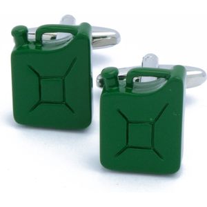 Manchetknopen - Jerrycans Groen