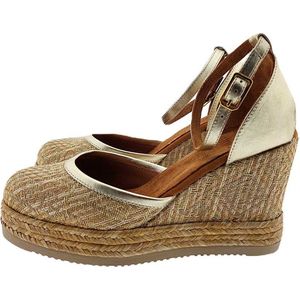 Unisa Cameo Gold-Platino espadrille Sandaal