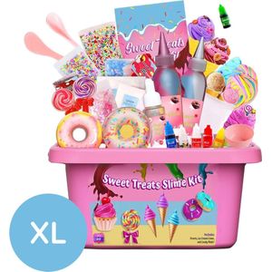 XL 37-delige Slijm Kit voor Kinderen – DIY Slijm Maken met 8 Soorten Slijm - Creatieve Set met Glitters & Kralen – Complete Slijm Kit voor Sensorisch Spel en Creativiteit - Kerstcadeau - Sinterklaas Cadeautjes