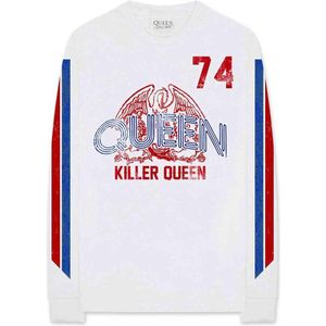 Queen Longsleeve shirt -M- Killer Queen '74 Stripes Wit