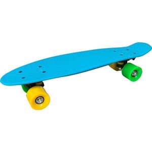 Verfez |Penny Board - Blauw, Geel en Groen – 22 inch (56CM)| Penny skateboard | Longboard | Cruiser Skate Board | Penny Board voor Meisjes en Jongens | Skate