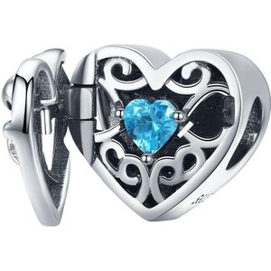 Hart you are always in my heart bedel zirkonia | Heart bead | Zilverana | geschikt voor alle bekende merken | 925 zilver | moederdag