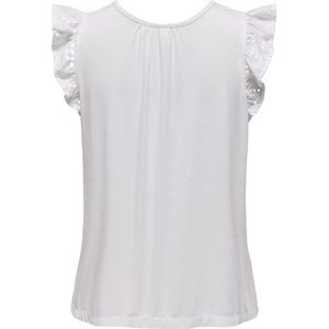 Only Marga Zindy Live Capsleeve Top WVN Bright White WIT S