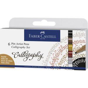 Faber-Castell tekenstift - Pitt Artist Pen - kalligrafieset - 6-delig - FC-167506
