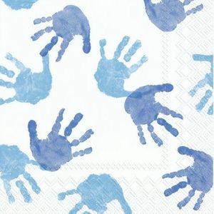 IHR - Little hands light blue - papieren lunch servetten