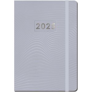 MGPcards - A4 Agenda 2025 - Sluiting Elastiek - Weekoverzicht 1w/2p - Grijs - Ruime vakken - 21 x 29,7 cm