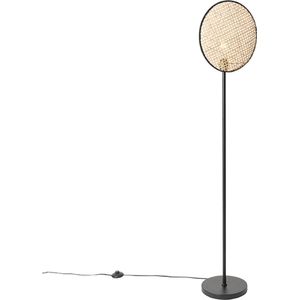 QAZQA kata - Oosterse Vloerlamp | Staande Lamp - 1 lichts - H 150 cm - Naturel - Woonkamer | Slaapkamer | Keuken