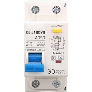 230V Residuele Stroomonderbreker 30ma C20 1P N Lekkage Protector Overbelasting Bescherming Luchtschakelaar voor Residentiële Verlichting Distributielijnen Solar PV-systeem