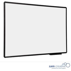 Whiteboard Pro Series Emaille 100x200 cm zwart frame | Magnetisch Geëmailleerd Whiteboard Zwart Profiel | Professioneel Whiteboard Black Frame | Sam Creative whiteboard