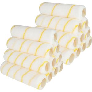 20 stuks verfrollers - 23 cm - gele draad - schilderrol - verfroller - roller - borstel - schilderbenodigdheden - schilderen - renovatie.