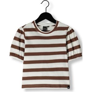 Indian Blue Jeans T-shirt Striped Puffed Sleeve Tops & T-shirts Meisjes - Shirt - Bruin - Maat 164