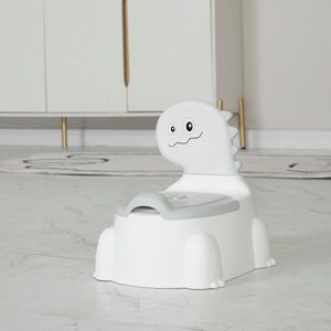 Kinderpotje - Leertoilet met rugleuning - Babytoilet - Baby- en kindertoilet - Comfortabel, antislip, spatwaterdicht en geurbestendig - Eenvoudig legen met uitneembare pot (wit)