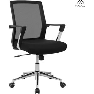 MIRA Home - Bureaustoel - Kantoorstoel - Gaming Stoel - Zwart - Metaal - ‎61x55x102