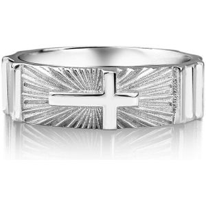Kruis trouwring voor christenen 925 Zilver