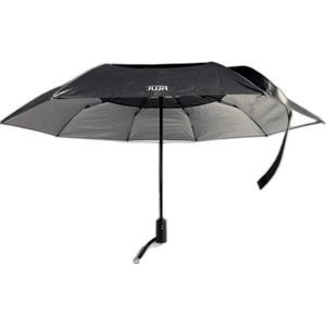 JUJA - UV-werende paraplu voor volwassenen - Charlie - Automatisch - UPF80+ - Zwart - maat Onesize