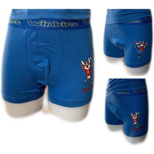 Embrator 2-stuks Jongens Boxershorts met opdruk kobaltblauw 128/134