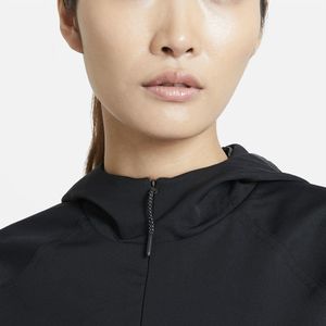 Nike Dames Anorak Jas Waterafstotend Zwart