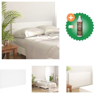 vidaXL Hoofdbord 160x1-5x80 cm bewerkt hout wit - Bedonderdeel - Inclusief Houtreiniger en verfrisser