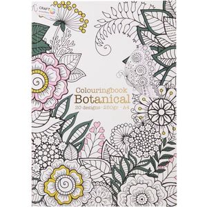 Craft Sensations kleurboek - Botanical - Colouringbook - Luxe Kleurboek voor volwassenen - Kleurboek hard cover 20 designs