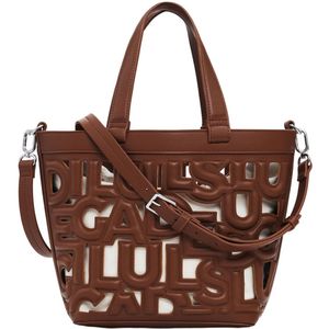 Desigual Handtas Schoudertas Maki Valdivia Handbag Leather West Bruine