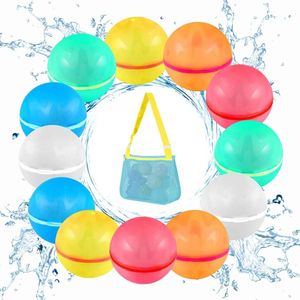 Oneiro's Luxe Herbruikbare Waterballonnen set PRO 12 stuks + zipper tas - Ballonnen Zelfsluitend - Waterballonnen - Waterbal - zomer - speelgoed