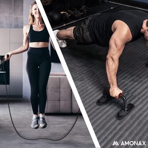 Abdominale Roller Push Up Handvatten Springtouwen Fitness Sportuitrusting Abdominale Spiertrainer voor Thuis, Ab Roller Trainingsapparaat Set, Ab Wheel Workout Abdominale Trainer Thuis Sport