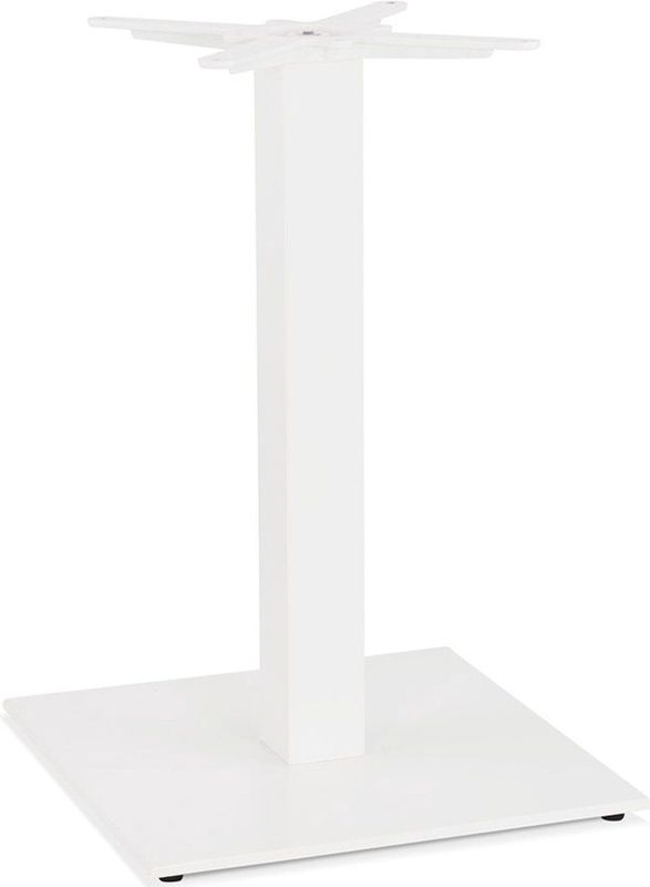 Alterego - TOWER - Vierkante tafelpoot - Wit - 73x50x50