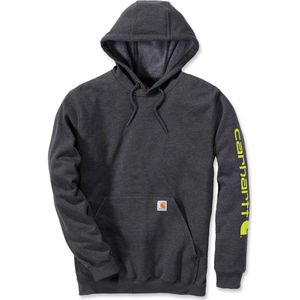 Carhartt Sweatshirt Sleeve Logo Hooded Sweatshirt Carbon Heather-XL