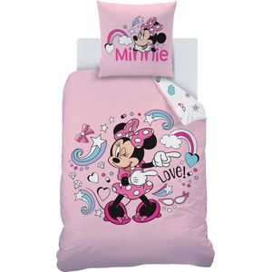 Disney Minnie Mouse Dekbedovertrek Wink - Eenpersoons - 140 x 200 cm - Katoen