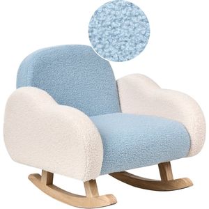 SKARE - Schommelstoel voor kinderen - Lichtblauw - Bouclé