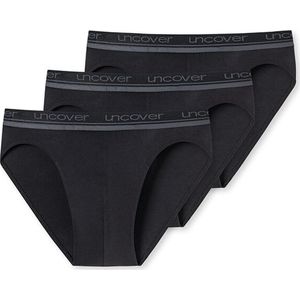 Schiesser Uncover Heren Rio-Slip - Zwart - 3-Pack - Maat XL