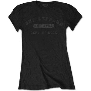 Def Leppard - Collegiate Logo Dames T-shirt - XL - Zwart