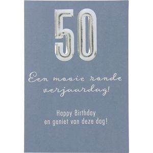Cijferkaarten - De mooiste Leetijd - Verjaardagskaart 50 Een mooie ronde verjaardag! ?