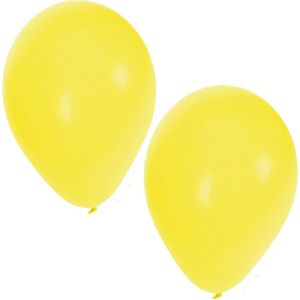 Bellatio Decorations ballonnen - 25 stuks - geel - 27 cm - verjaardag