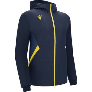 Macron Victory Tiamat Jas Met Kap Heren - Navy / Geel | Maat: XL