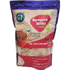 GJ Global Herbs - Noedels Van Boerenerfgierst - Barnyard Millet Noodles - Kuthiraivali - 3x 180 g