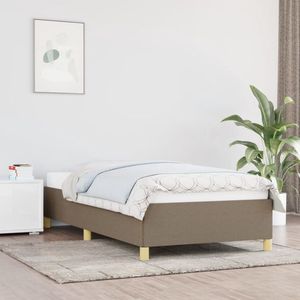 The Living Store Bedframe van The Living Store - Taupe - 203 x 93 x 35 cm - Inclusief montagehandleiding