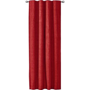 JEMIDI Kant-en-klaar blikdicht gordijn - Gordijn met plooiband 140 x 245 cm - Passend voor op gordijnen rail - Rood