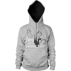 Popeye Hoodie/trui -2XL- All This And Brains Too Grijs